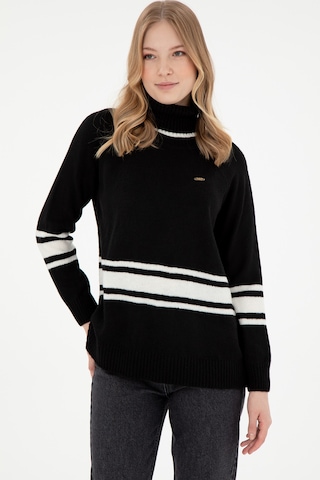 U.S. Polo Assn. Kadın Siyah Boğazlı Kazak 50297111-VR046
