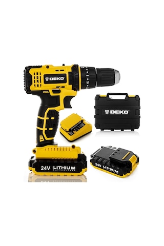 Deko Q-Torx 24V 5 Ah Li-ion Çift Akülü Darbeli Matkap Vidalama