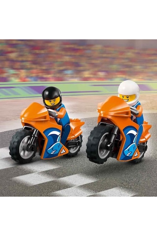 Lego City Motosiklet Taşıyıcı - Oyuncak Araç Yapım Seti - Açık Kasa Kamyon - 2 Minifigür - 60491