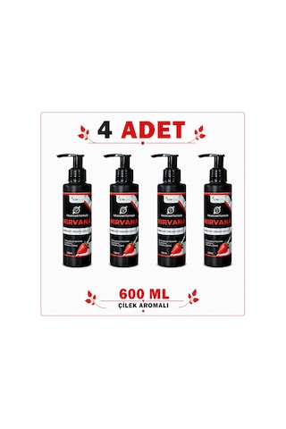 Nirvana Çilek Aromalı Kayganlaştırıcı Jel 4 x 600 ML