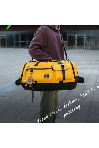 Sandwich Unisex Vintage Oxford Spor Sırt Çantası Tavuskuşu Yeşili Kolye Uçluksuz Tavuskuşu Yeşil