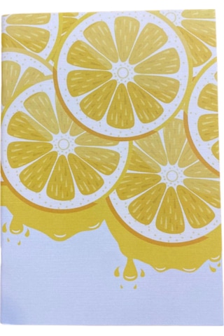 Limon Dilimleri Temalı Çizgisiz Defter Sarı