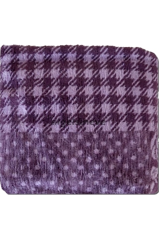 Algelsineve Rosenim Mor Peluş Akrilik Çift Kişilik Uşak Battaniye Mor