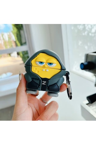 Airpods Pro 3. 2025 Nesil İle Uyumlu Figürlü Kılıf+kanca Füme