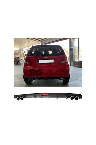 Chevrolet Kalos Difüzör Arka Tampon Eki 4 Egzoz Çıkışlı Siyah