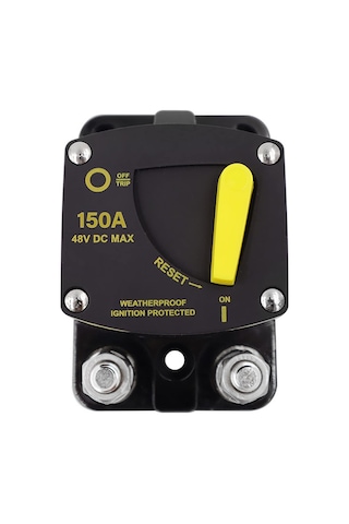 50a 60a 80a 100a 150a 200a 250a 300a Amp Devre Kesici Sigorta Sıfırlama 12-48v Dc Araba Ses Amplifikatör Kesici Renk: 150a