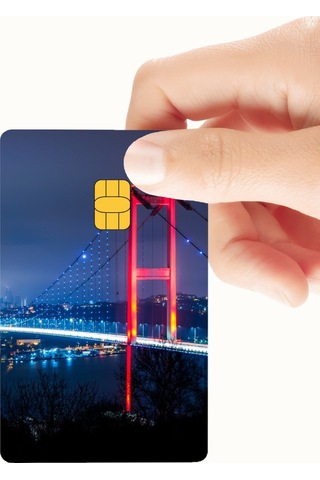 Köprülü Gece Manzarası Temalı Kredi Ve Banka Kartı Kaplama Sticker Natural Köprülü Gece Manzarası Temalı Kredi Ve Banka Kartı Kaplama Sticker Natural