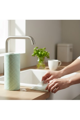 Technow Softtex 33 Yaprak Kopar Kullan Rulo Hassas Temizlik Bezi 27x30cm 3'lü Sarı