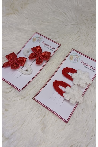 Yılbaşı Tokası- 2 Çift Kırmızı