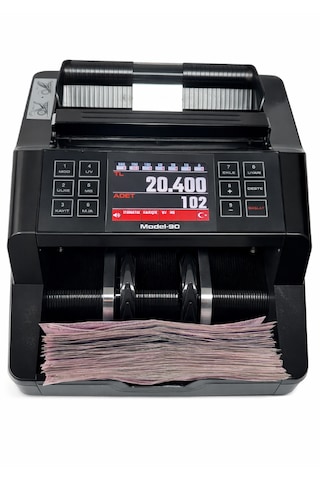 Sesli Karışık Para Sayma Makinesi Mıx 90, Tl Ve Euro Karışık Sayım - Dolar Adet Sayım Müşteri Ekranı