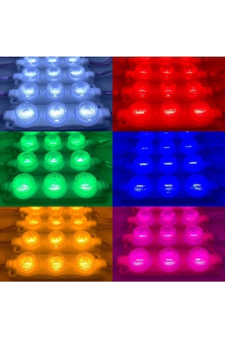 Mercek 3'Lü Led 3 Watt - 12 Volt – Direk Güçlü Işık - 10 Adet