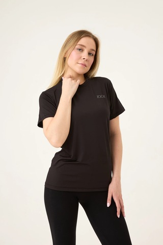 Zoor Kadın Kısa Kol Compression Fitness Gym Spor Body Tshirt Siyah