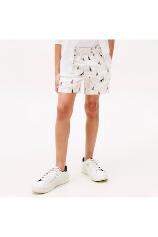 Tommy Hilfiger Print Linen Çocuk Beyaz Mayo Kb0kb09478 Beyaz