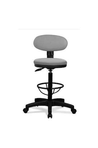 Bar Sandalyesi Sırtlı Beratta Model Gri