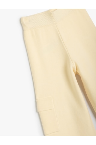 Koton Basic Bol Paça Pantolon Kargo Cep Detaylı Bej 5wkg40001at Ekru