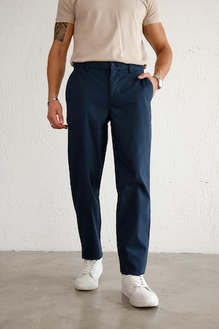 Braccas Erkek Armürlü Slim Fit Lacivert Pantolon Lacivert