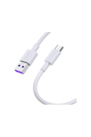 Awei Cl-77t 5a Usb Usb-c / Tip-c Arayüzü Akıllı Hızlı Şarj Tpe Veri Kablosu, Kablo Uzunluğu: 1m Beyaz