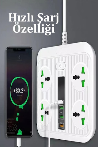Qpen Sc05 8in1 Priz Dönüştürücü