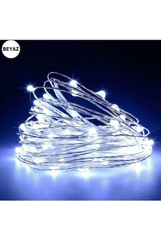 8 Modlu Usb'li Kumandalı Peri Led 10 Metre Beyaz - Beyaz