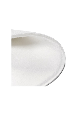 Yuvarlak Comfort Puffy Overloklu Beyaz Peluş Halı