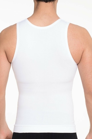 Form Angel Premium Erkek Atlet Korse Bel Göğüs Göbek Jinekomasti Toparlayıcı Sıkılaştırıcı Dik Duruşa Yardımcı Beyaz Korse Beyaz