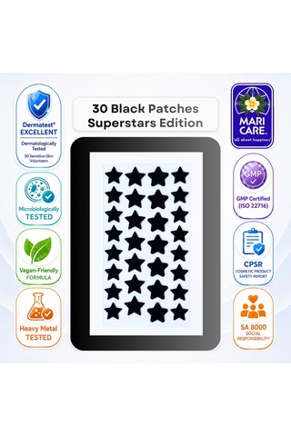 Mari Care Feel Cute Pimple Patches Superstars Edition Siyah 30 Adet