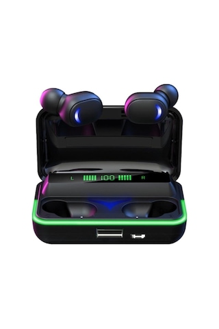 E10 Mipods Bt 5.1 Oyuncu Kulaklığı Işıklı Led Göstergeli Bluetooth Kulakiçi Kulaklık