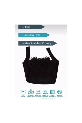 Ardün Hijab Siyah Pamuklu Önü Dikişli Fırfırlı Topuz Bonesi Nefes Alabilen Kumaş Siyah - 938071138 Siyah