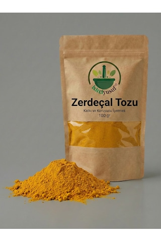İxirciyusuf Zerdeçal Tozu Toz Zerdeçal Turmeric Powder Ground Turmeric Curcuma Longa Doğal Öğütülmüş 100 G