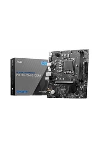 Msı Pro H610m-e 3200mhz Ddr4 Soket 1700 M.2 Hdmı Vga Matx Anakart Kdo