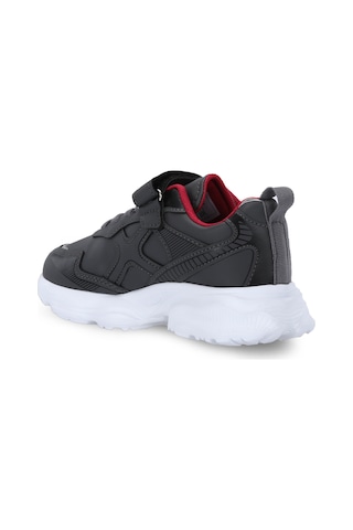 Slazenger Fıffy Unisex Çocuk Cırtlı Koyu Gri / Kırmızı Günlük Spor Ayakkabısı Koyu Gri - Kırmızı