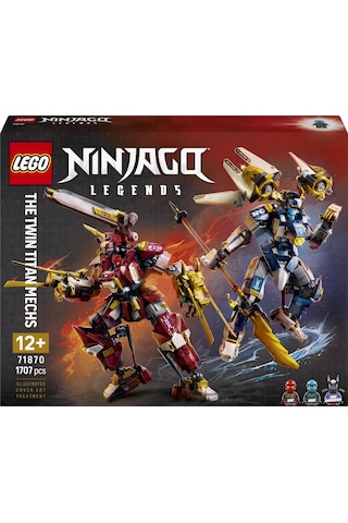 LEGO NINJAGO İkiz Titan Robotları 71870 - 12 Yaş ve Üzeri Çocuklar için Minifigür İçeren Yaratıcı Oyuncak Yapım Seti (1707 Parça)