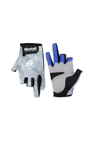 Mustad M Beden Sun Gloves Uv Korumalı Balıkçı Eldiveni Çok Renkli