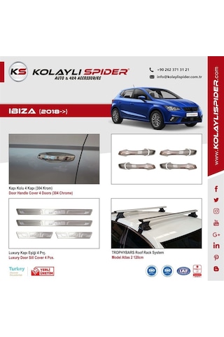 Seat İbiza Luxury Kapı Eşiği 4 Prç Krom 2018 ve Sonrası