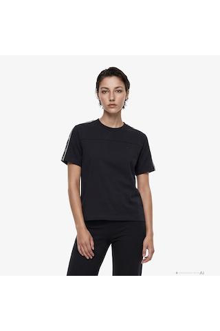 Champion Ss Kadın Siyah T-shirt 118892 2800282