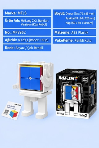 Meilong 2x2 Zeka Küpü Robot Standlı Display Box Mfjs Mf8962 Speed Cube