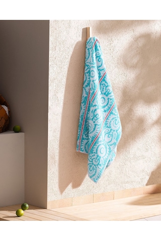 Madame Coco Herbert %100 Pamuk Plaj Havlusu 70 x 150 CM Mint Yeşili