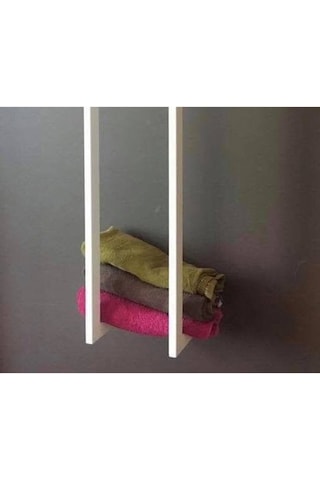 Banyo İçin Raf Metal Havluluk Banyo Aksesuarı Beyaz