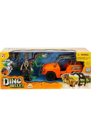Dino Valley Dinozor Saldırısı Oyun Seti Turuncu Jeep