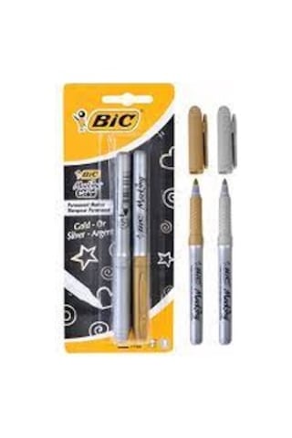 Bic Marking Altın Gümüş Keçeli Kalem 2'li Altın - Gümüş
