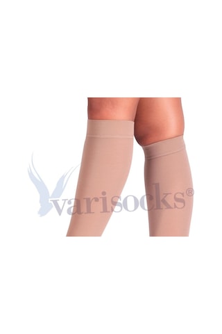 Orta Basınç Ccl2 Diz Altı Burnu Açık Varis Çorabı Diz Altı Çorap