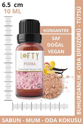 Lofty Pudra Amber Bahçe Gülü Uçucu Yağ Buhurdanlık Esansı Oda Kokusu 10 ML