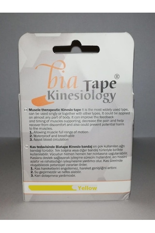 Bia Tape Bandı Sarı Renk 5Cm X 5M Kinesio Biatape Bantı