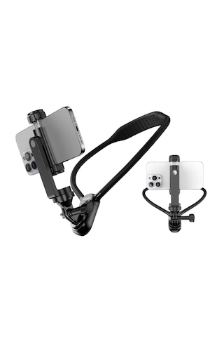 Pov Boyun Telefon Tutucu Ayarlanabilir Metal Gövde, Vlog & Bisiklet İçin Göğüs Boyun Montaj Standı