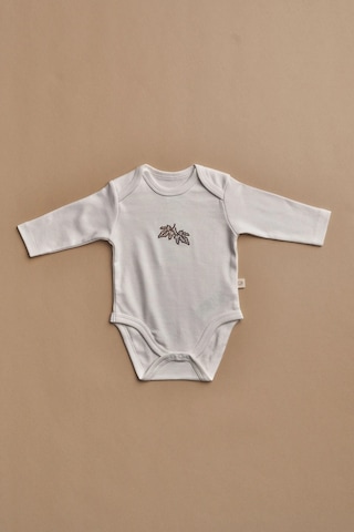 Oh La La Koala Nakışlı Uzun Kollu Çıtçıtlı Bebek Body Ekru