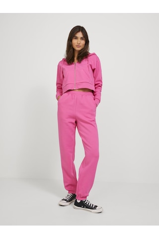 Jack & Jones Kadın Logolu Sweat Pantolon - Abbie - 12223960 Carmine Rose Çok Renkli