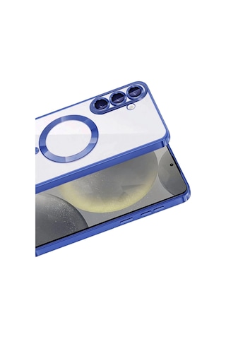 Samsung Galaxy S26 Plus Uyumlu Kılıf Kamera Lens Koruyuculu Magsafe Özellikli Telefon Kılıfı Kapak Lacivert