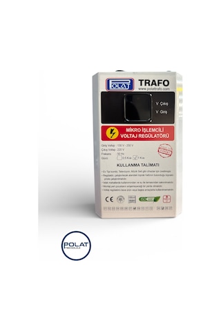 Polat Trafo 1 Kva 1000va Mikro İşlemcili Kombi Ve Tv Voltaj Regülatörü Dijital Ekranlı