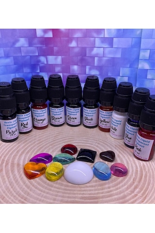 Epoksi Şeffaf Transparan Pigment Set 10 Renk 100 ml