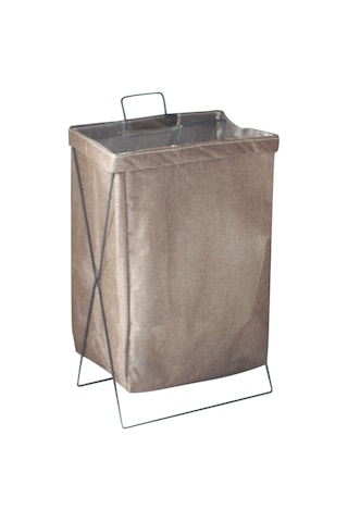 Cbtx 52 L Katlanabilir Çamaşır Sepeti Demir Raf Pamuk Keten Kirli Giysiler L Kahve Diğer